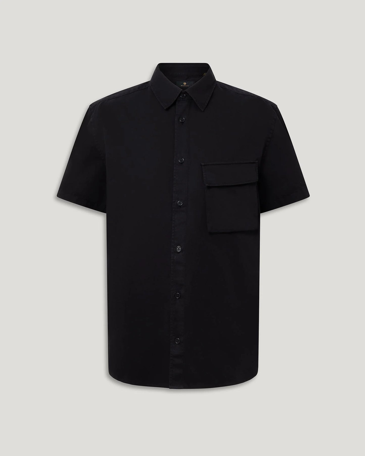 BELSTAFF SCALE SHORT SLEEVE COTTON SHIRT BLACK RRP £120 BNWT