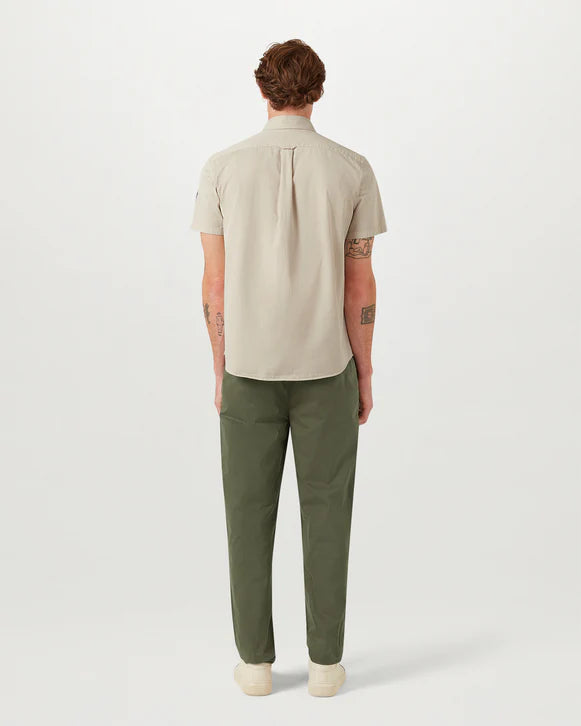 BELSTAFF SCALE SHORT SLEEVE COTTON SHIRT STONE BEIGE RRP £120 BNWT