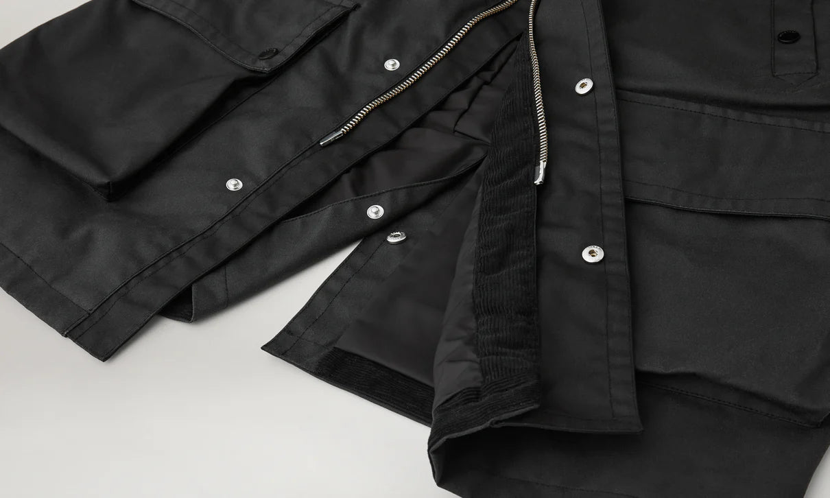 BELSTAFF SERVICE WAXED COTTON COAT BLACK UK42 XL RRP £725