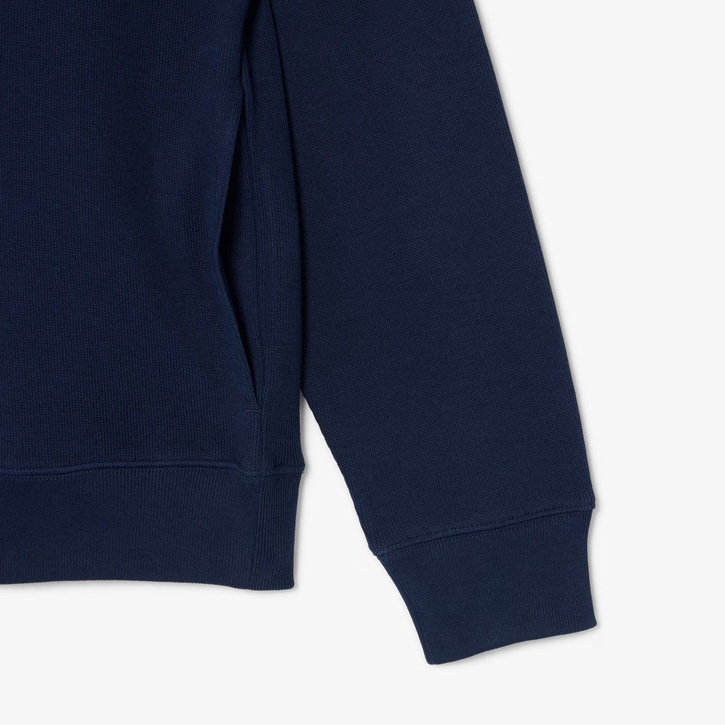 LACOSTE QUARTER ZIP INTERLOCK COTTON SWEATSHIRT NAVY (5) LARGE RRP £120 BNWT