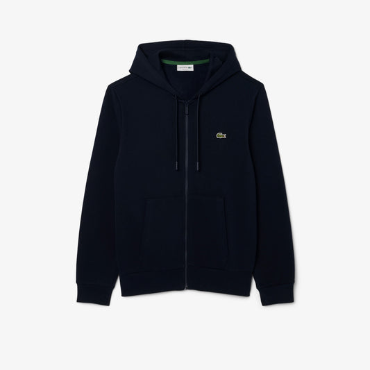 LACOSTE COTTON FLEECE FULL ZIP HOODIE SWEATSHIRT NAVY BLUE (6) XL RRP £125 BNWT