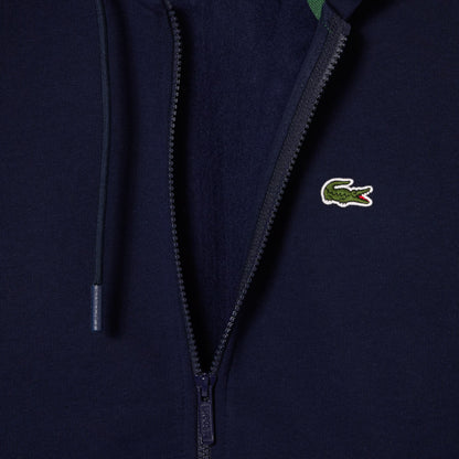 LACOSTE COTTON FLEECE FULL ZIP HOODIE SWEATSHIRT NAVY BLUE (6) XL RRP £125 BNWT