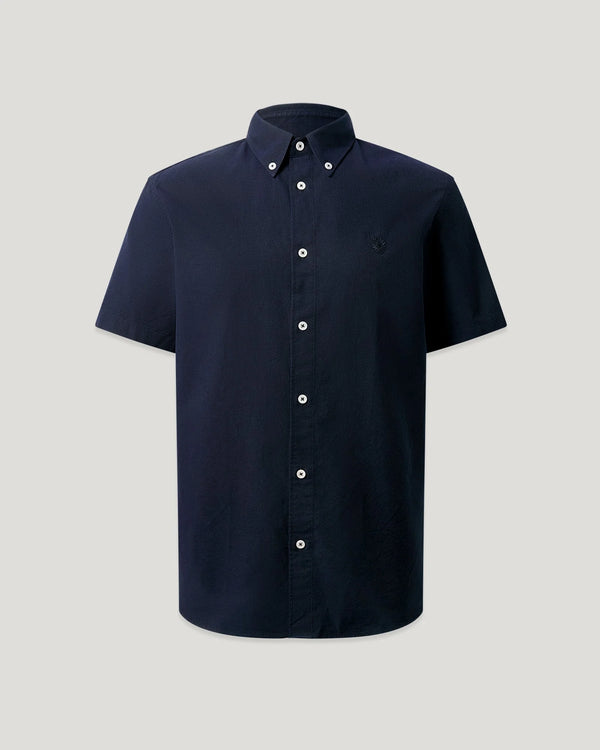 BELSTAFF STREET SHORT SLEEVE COTTON SHIRT DARK INK NAVY RRP £120 BNWT