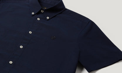 BELSTAFF STREET SHORT SLEEVE COTTON SHIRT DARK INK NAVY RRP £120 BNWT