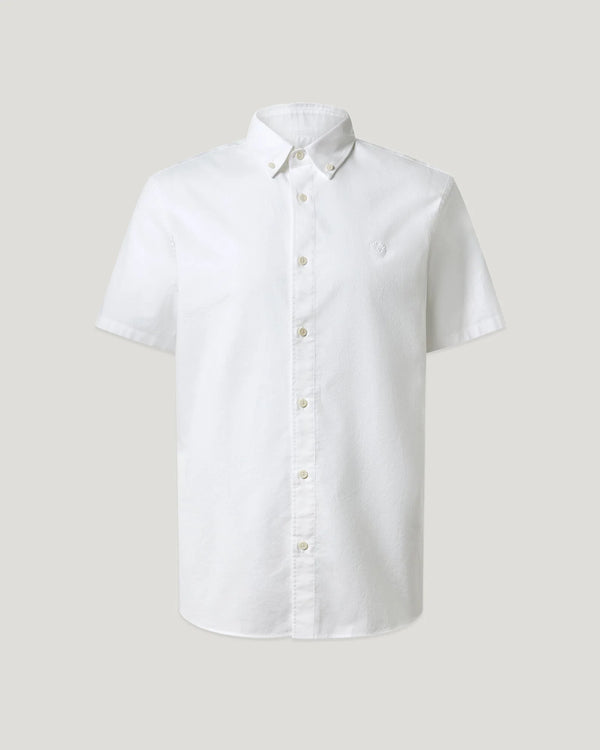 BELSTAFF STREET SHORT SLEEVE COTTON SHIRT WHITE RRP £120 BNWT