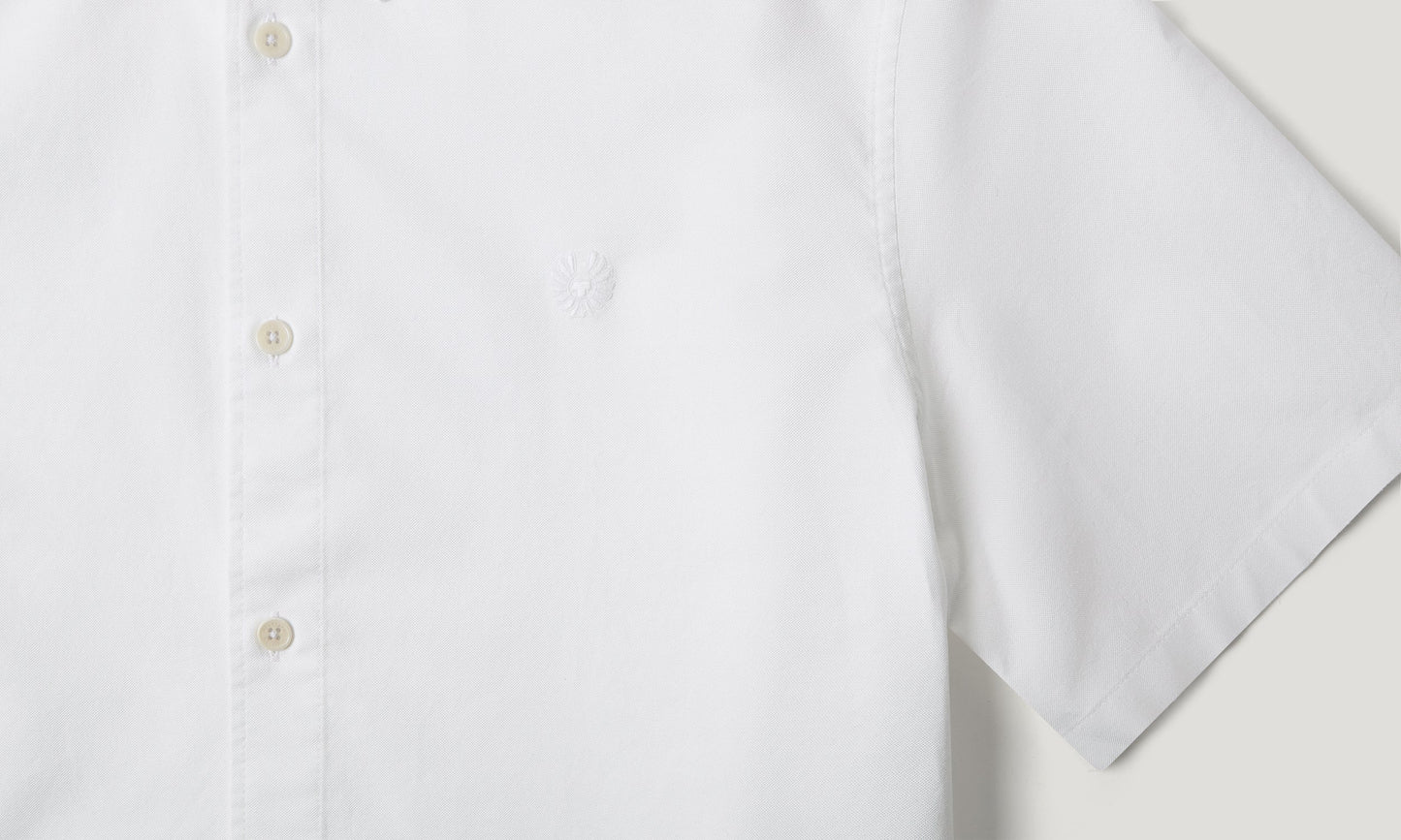 BELSTAFF STREET SHORT SLEEVE COTTON SHIRT WHITE RRP £120 BNWT