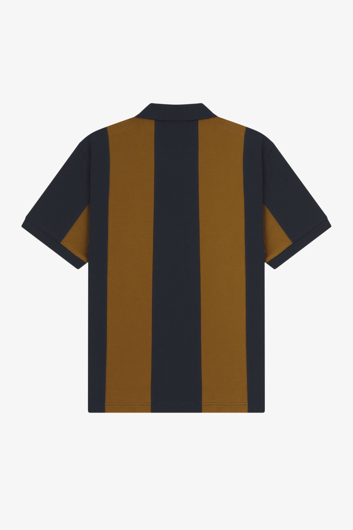 FRED PERRY X MEYBA PIQUE COTTON STRIPED POLO SHIRT BLACK/BROWN XL RRP £99 BNWT