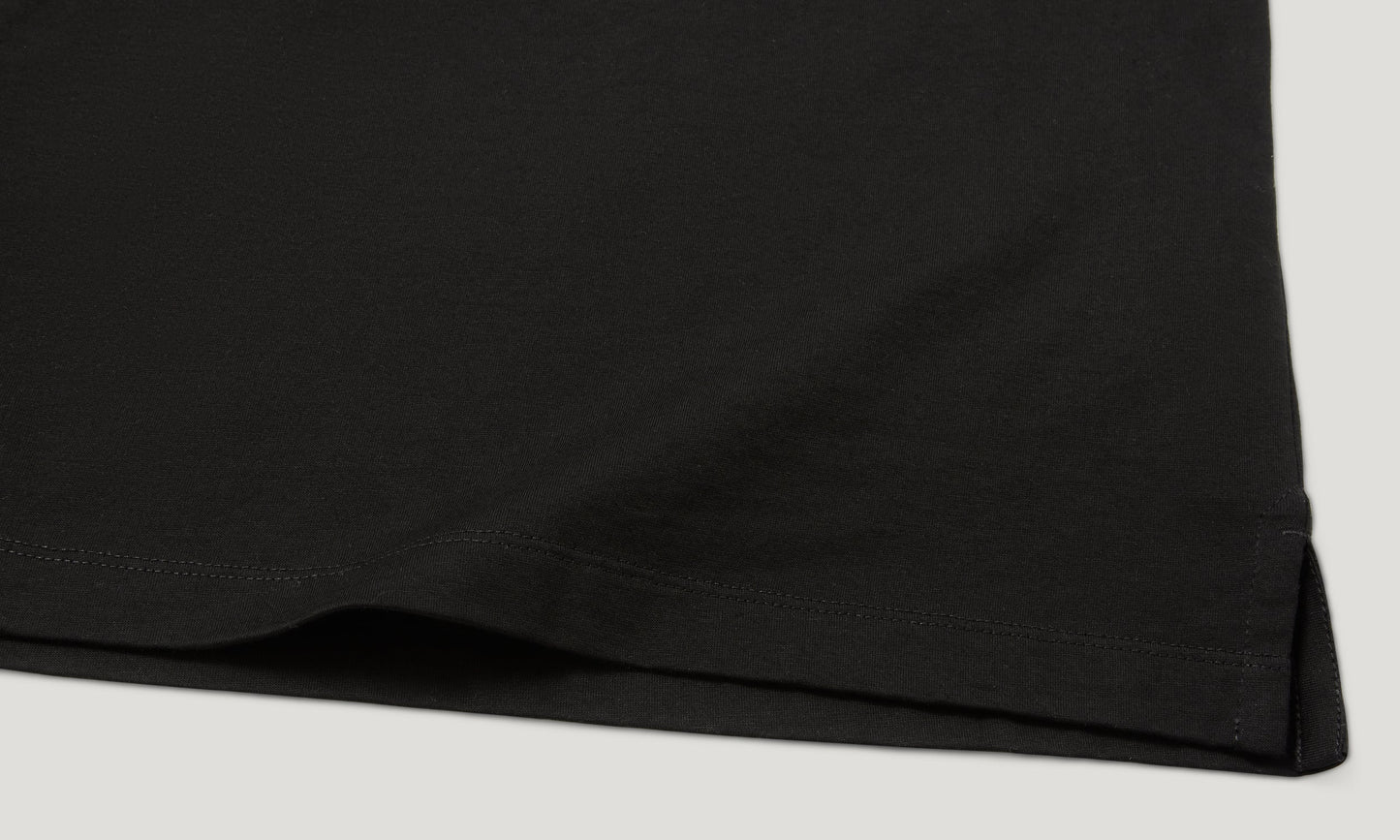 BELSTAFF STEEL MERCERISED COTTON PATCH POLO SHIRT BLACK RRP £110 BNWT