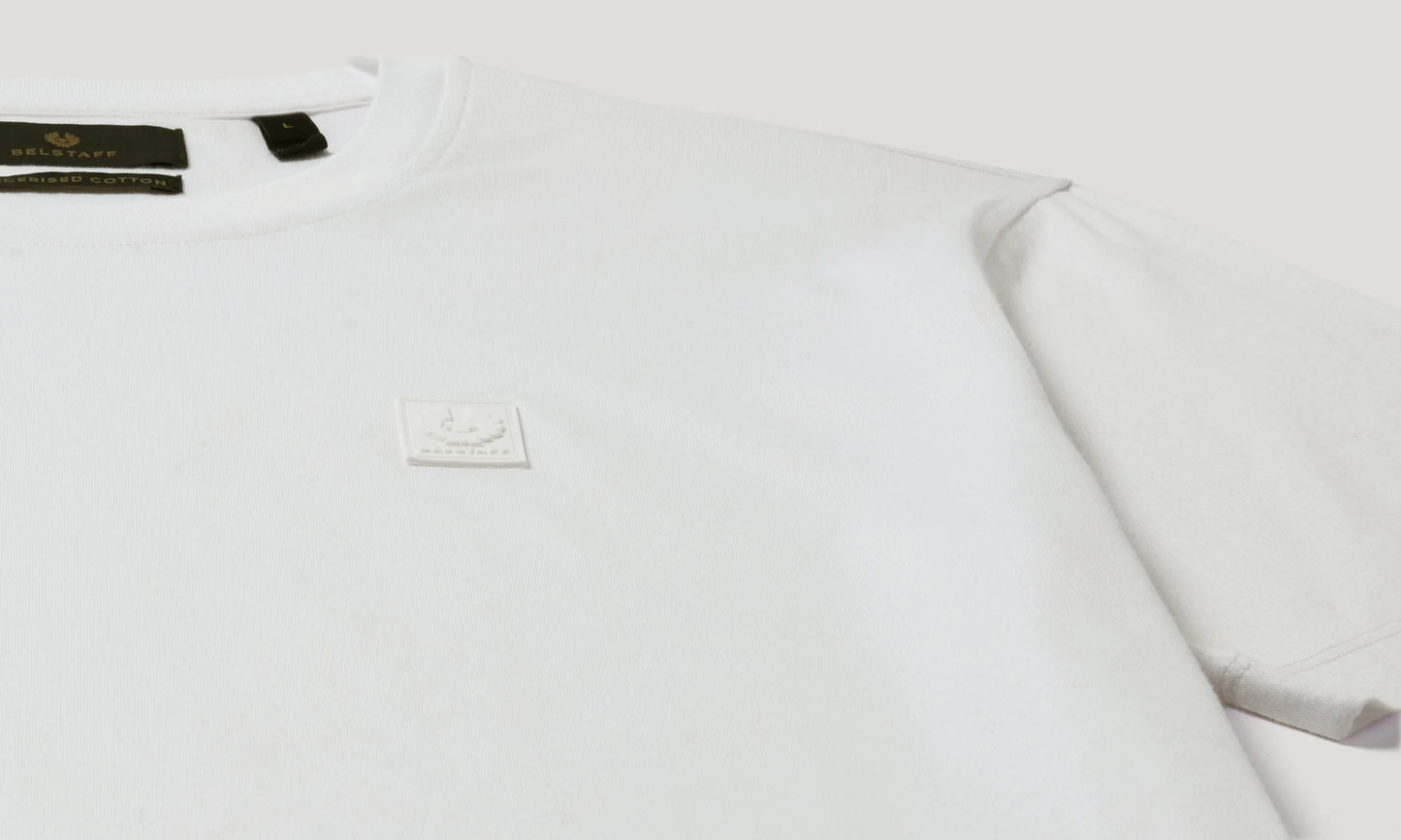 BELSTAFF STEEL MERCERISED COTTON T-SHIRT WHITE RRP £70 BNWT