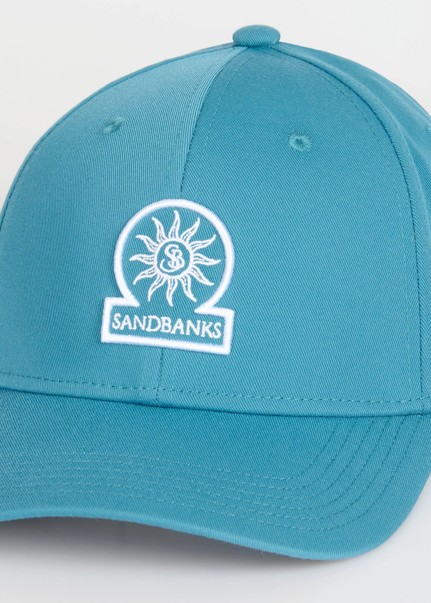SANDBANKS CLASSIC 6 PANEL BASEBALL CAP TEAL BLUE ONE SIZE RRP £90 BNWT