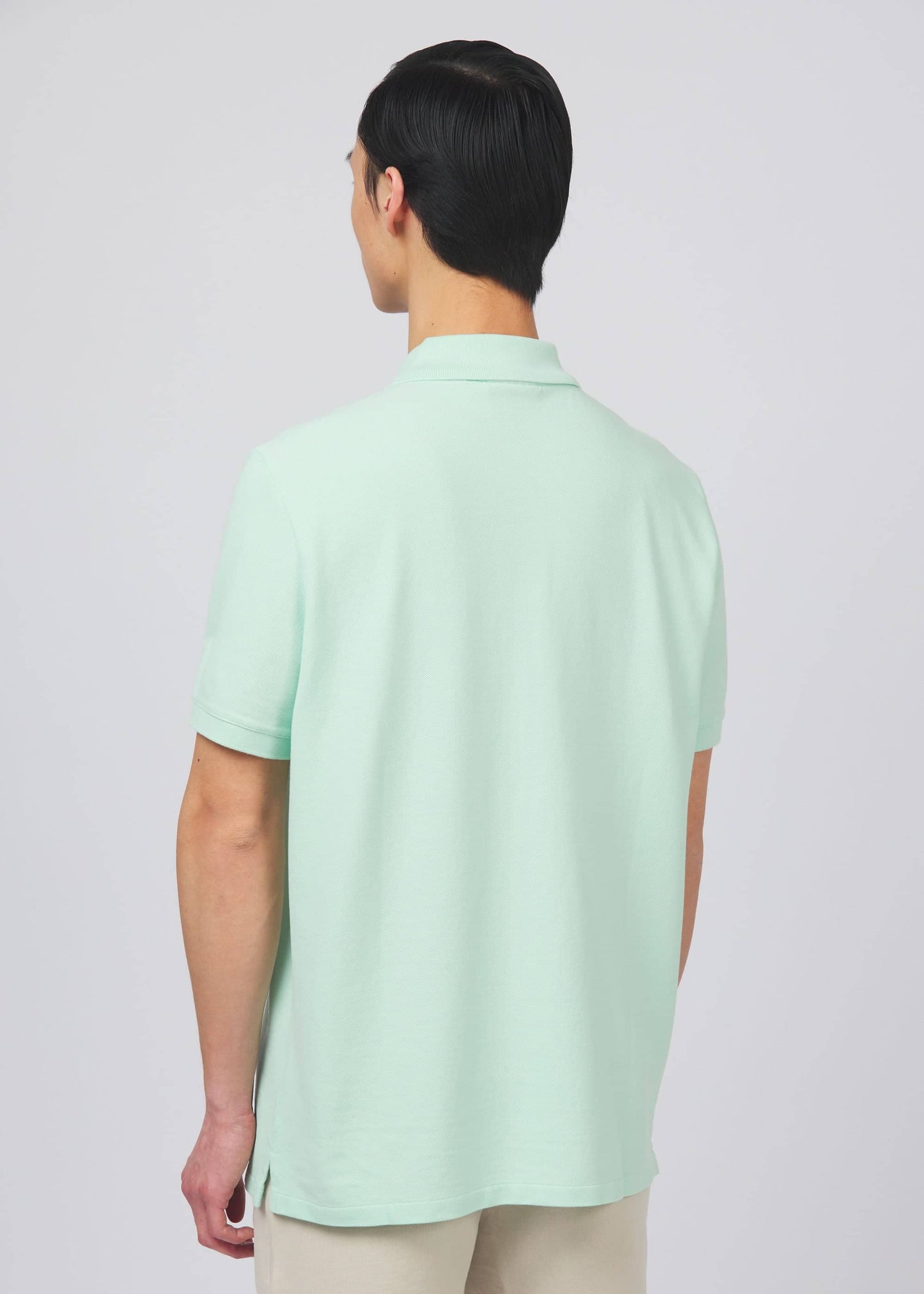 SANDBANKS BADGE LOGO PIQUE COTTON POLO SHIRT MINT GREEN RRP £110 BNWT