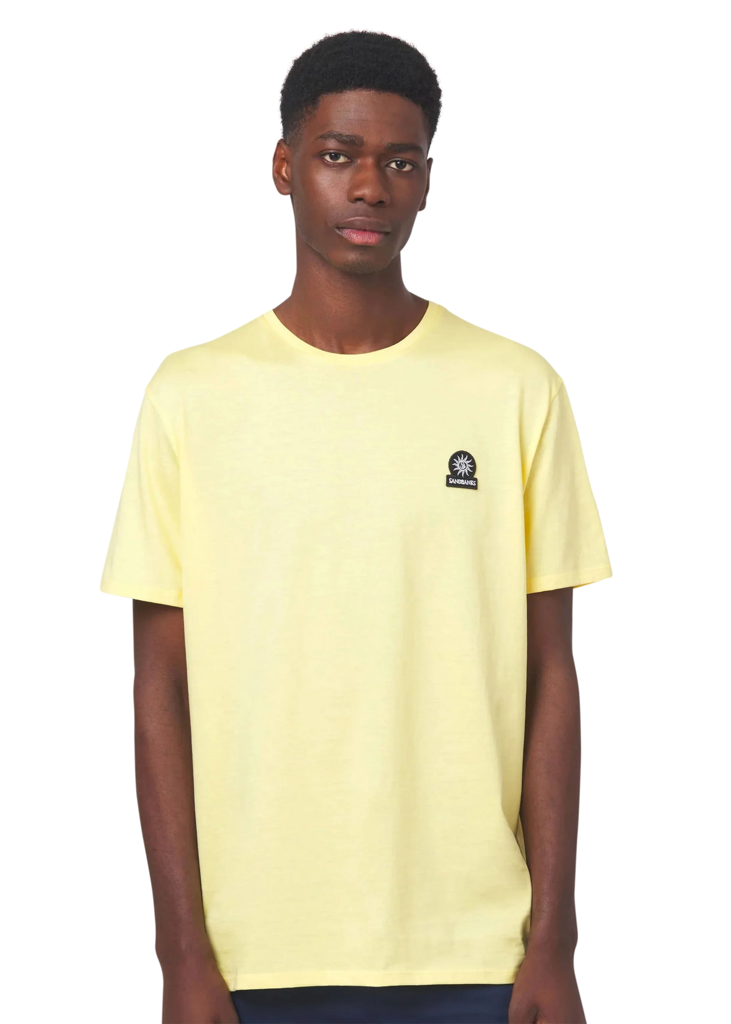 SANDBANKS BADGE LOGO COTTON T-SHIRT LIGHT YELLOW 4XL RRP £85 BNWT