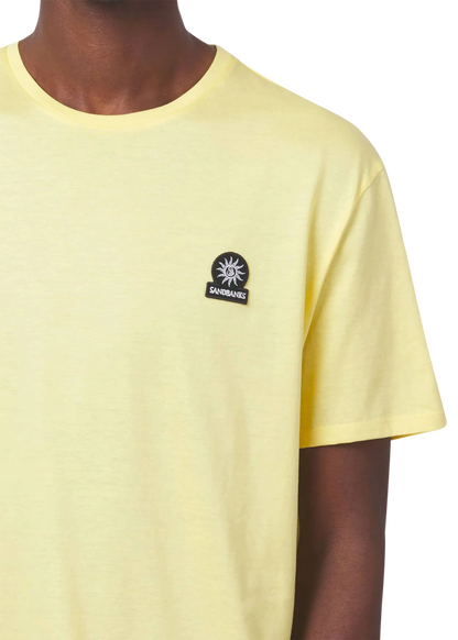 SANDBANKS BADGE LOGO COTTON T-SHIRT LIGHT YELLOW 4XL RRP £85 BNWT