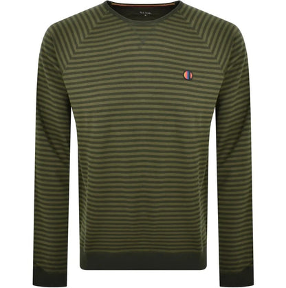PAUL SMITH DAMO LONG SLEEVE LOGO COTTON T-SHIRT GREEN 2XL RRP £120 BNWT