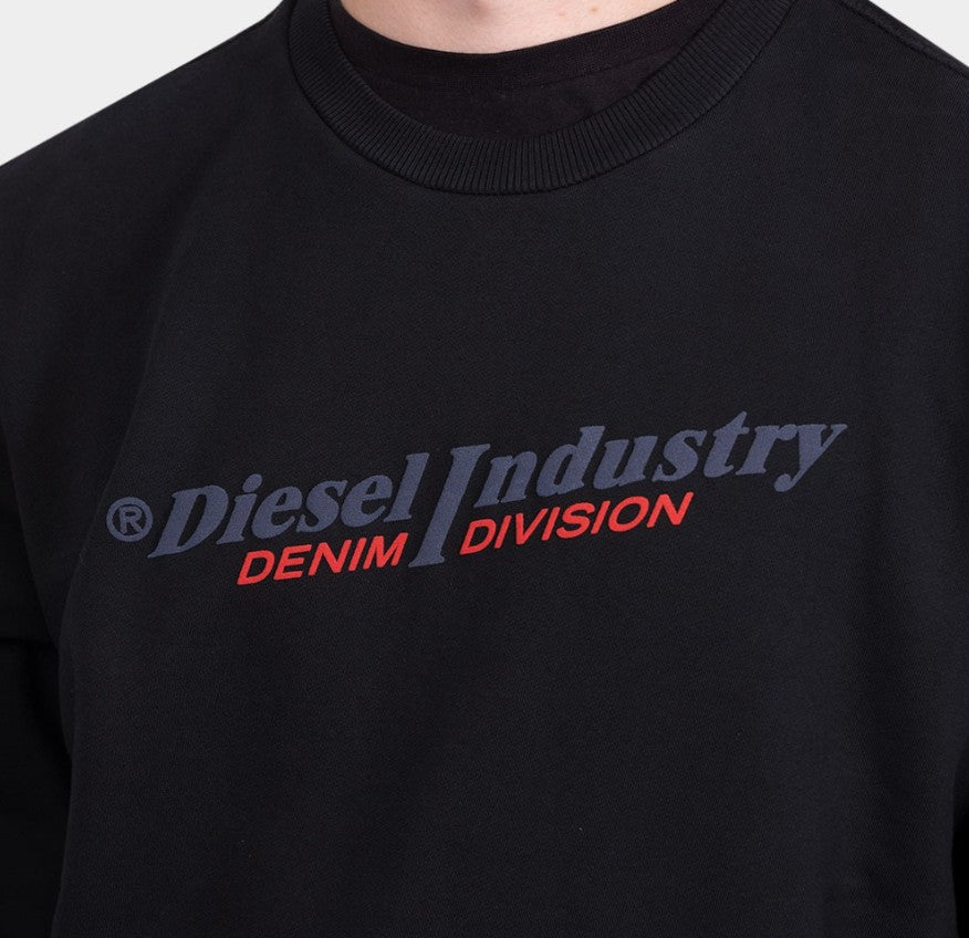 DIESEL INDUSTRY GINN CREW NECK SWEATSHIRT NAVY BLUE LARGE RRP £150 BNWT