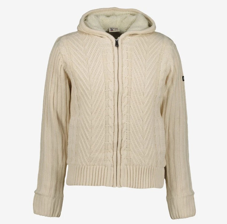 SCHOTT NYC CREAM BORG LINED HOODED COMBO JACKET 2XL RRP £115 BNWT