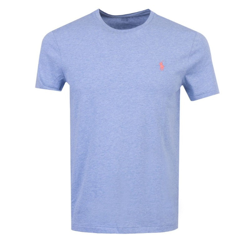 POLO RALPH LAUREN CUSTOM SLIM FIT COTTON T-SHIRT BLUE LARGE RRP £70 BNWT
