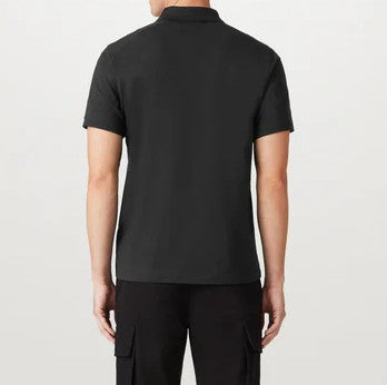 BELSTAFF ALLOY STRETCHY ZIP NECK COTTON POLO SHIRT BLACK 2XL RRP £110 BNWT