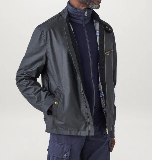 BELSTAFF WALKHAM WAX COTTON BIKER JACKET DARK NAVY UK48 4XL RRP £375 BNWT