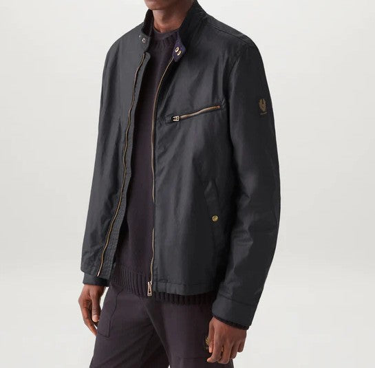 BELSTAFF WALKHAM WAX COTTON BIKER JACKET DARK NAVY UK48 4XL RRP £375 BNWT