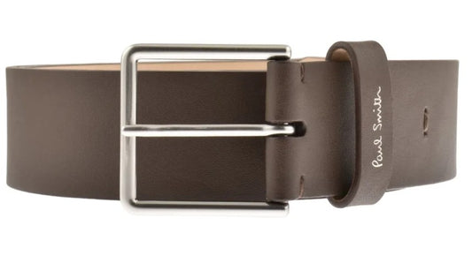 PAUL SMITH PS ARTIST STRIPE STITCH LEATHER BELT 32 WAIST BROWN RRP £75 BNWT
