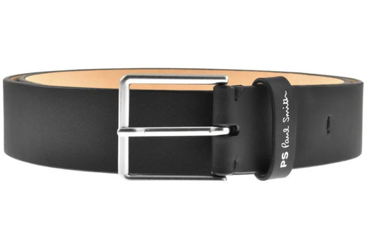 PAUL SMITH PS ARTIST STRIPE STITCH LEATHER BELT 32 WAIST BLACK RRP £75 BNWT
