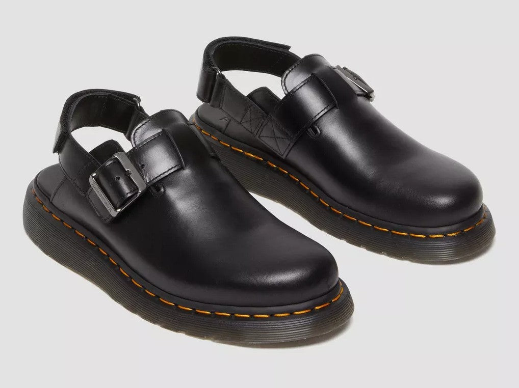 DR. MARTENS JORGE 2 BRANDO LEATHER SLINGBACK MULES BLACK UK 10 RRP £120 BNIB