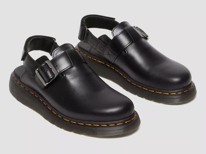 DR. MARTENS JORGE 2 BRANDO LEATHER SLINGBACK MULES BLACK UK 10 RRP £120 BNIB