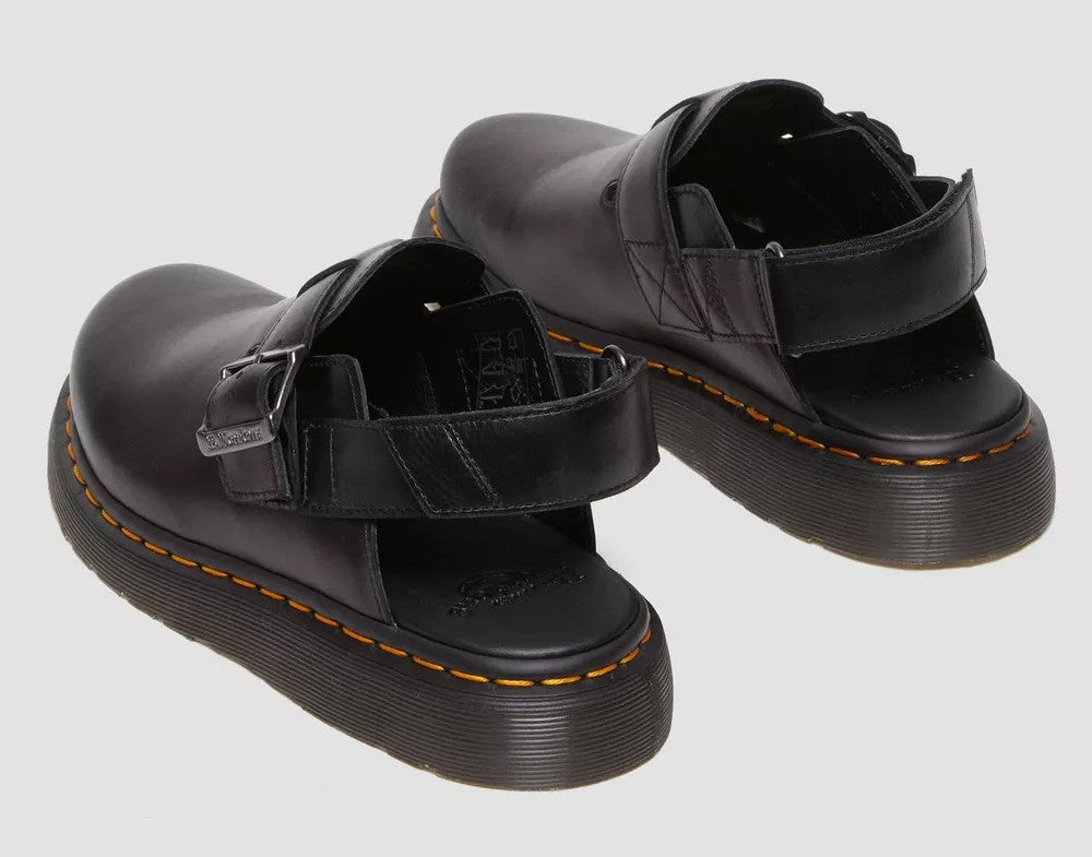 DR. MARTENS JORGE 2 BRANDO LEATHER SLINGBACK MULES BLACK UK 10 RRP £120 BNIB