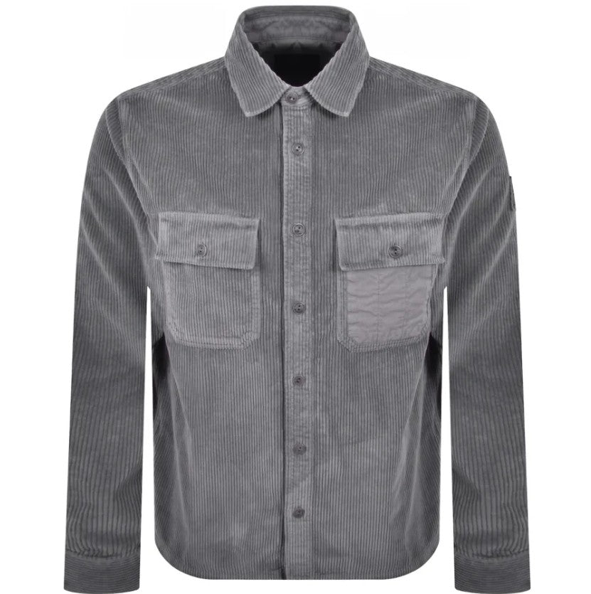 BELSTAFF FALLGATE CORDUROY COTTON SHIRT/OVERSHIRT TORNADO GREY 2XL RRP £225 BNWT