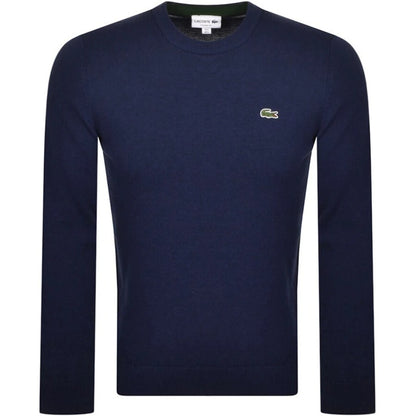LACOSTE CREW NECK KNIT CROC LOGO JUMPER NAVY BLUE RRP £110 BNWT