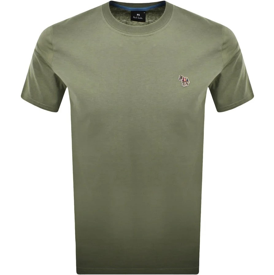 PAUL SMITH PS ZEBRA LOGO T-SHIRT KHAKI GREEN RRP £70 BNWT