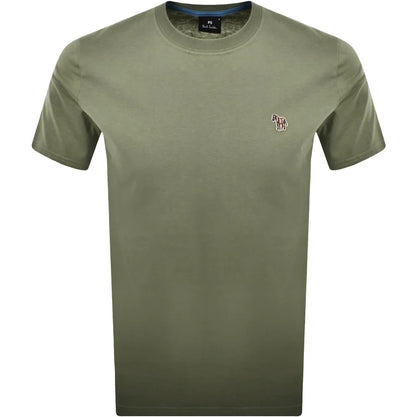 PAUL SMITH PS ZEBRA LOGO T-SHIRT KHAKI GREEN RRP £70 BNWT