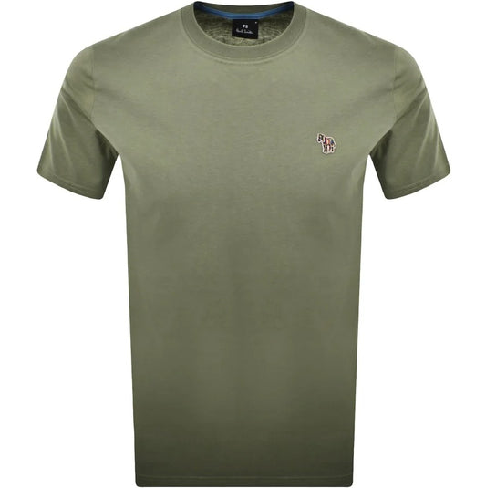 PAUL SMITH PS ZEBRA LOGO T-SHIRT KHAKI GREEN RRP £70 BNWT