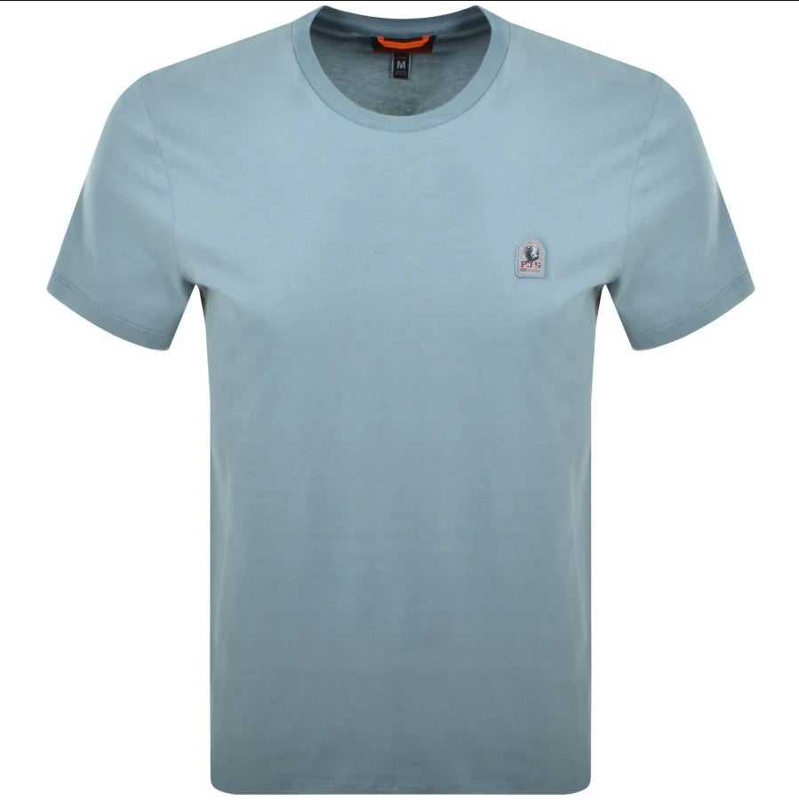 PARAJUMPERS PATCH LOGO COTTON T-SHIRT SMOKE BLUE 3XL RRP £70 BNWT