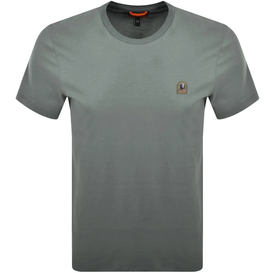 PARAJUMPERS PATCH LOGO COTTON T-SHIRT THYME GREEN RRP £70 BNWT