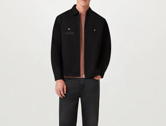 BELSTAFF COMPETITION COTTON TWILL OVERSHIRT BLACK LARGE RRP £225 BNWT