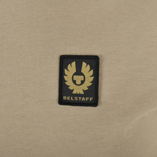 BELSTAFF PHOENIX PATCH COTTON T-SHIRT DARK SAND SMALL RRP £60 BNWT
