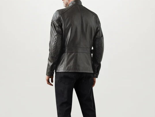 BELSTAFF TURNER HAND WAXED LEATHER D30 PROTECTION MOTORCYCLE BIKE JACKET ANTIQUE BLACK UK38 M RRP £1225 BNWT