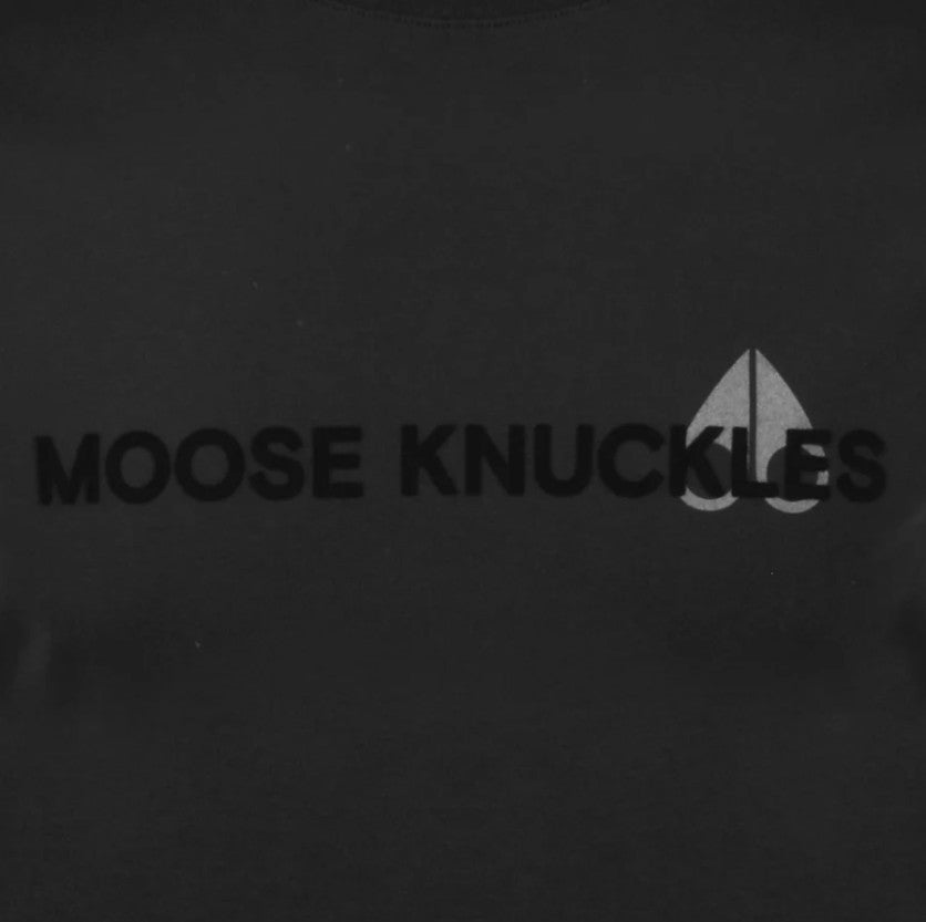MOOSE KNUCKLES CONWAY COTTON T-SHIRT BLACK M RRP £90 BNWT