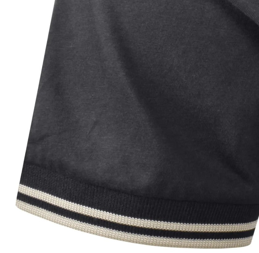FRED PERRY TWIN TIPPED COTTON T-SHIRT DARK GREY 2XL RRP £50 BNWT