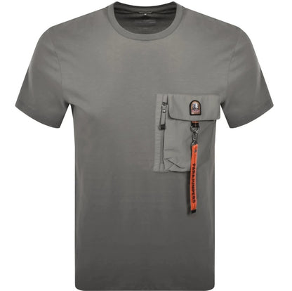 PARAJUMPERS MOJAVE PATCH LOGO COTTON POCKET T-SHIRT GREY 3XL RRP £105 BNWT