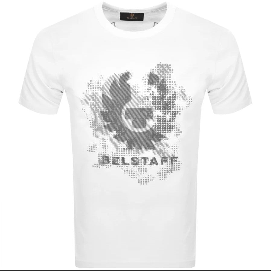 BELSTAFF METRO PHOENIX GRAPHIC LOGO COTTON T-SHIRT WHITE RRP £60 BNWT