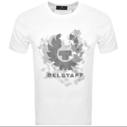 BELSTAFF METRO PHOENIX GRAPHIC LOGO COTTON T-SHIRT WHITE RRP £60 BNWT