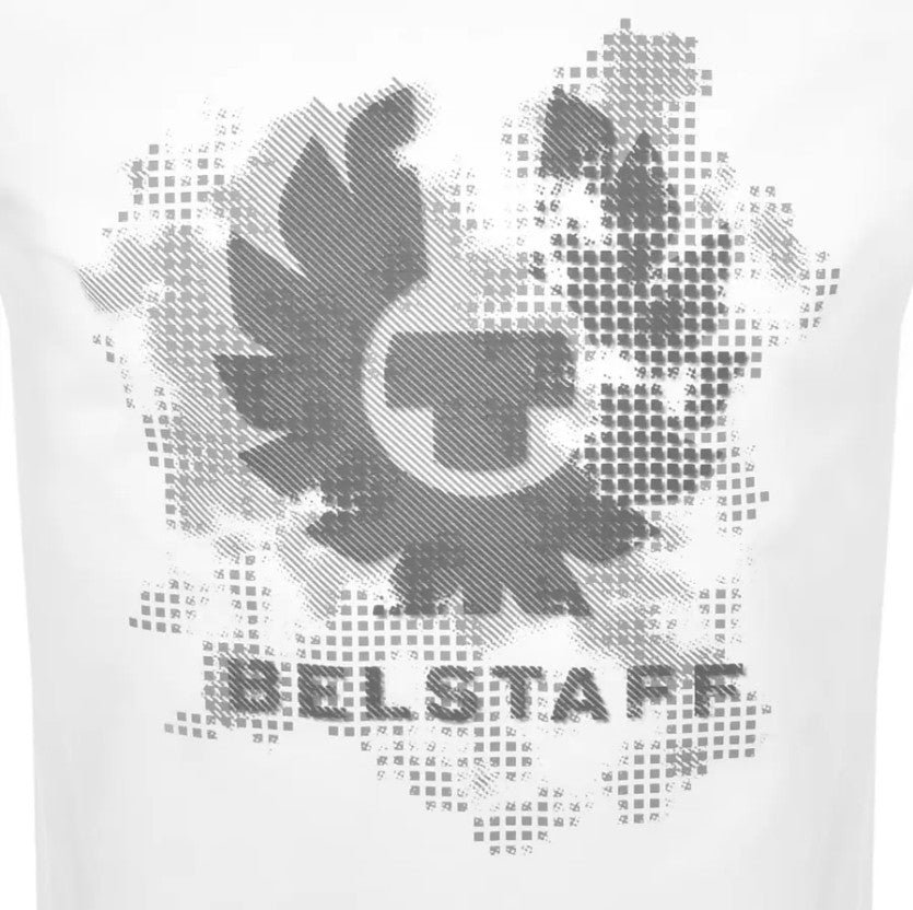 BELSTAFF METRO PHOENIX GRAPHIC LOGO COTTON T-SHIRT WHITE RRP £60 BNWT