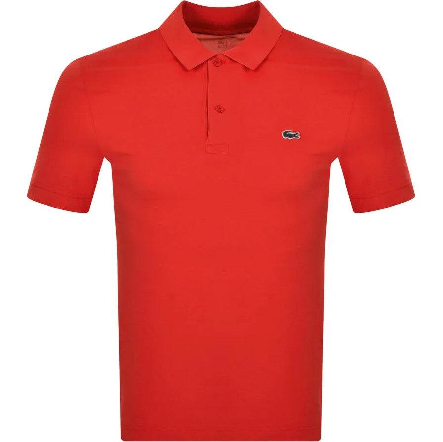 LACOSTE CORE ESSENTIALS PIQUE COTTON POLO SHIRT RED RRP £79 BNWT