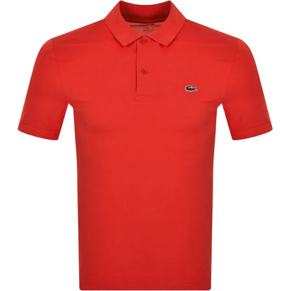 LACOSTE CORE ESSENTIALS PIQUE COTTON POLO SHIRT RED RRP £79 BNWT