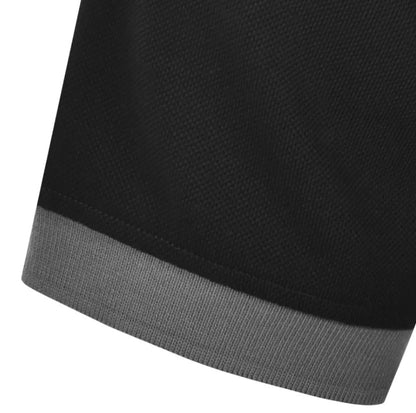BELSTAFF CONTRAST COLLAR PHOENIX PATCH COTTON POLO SHIRT BLACK RRP £120 BNWT