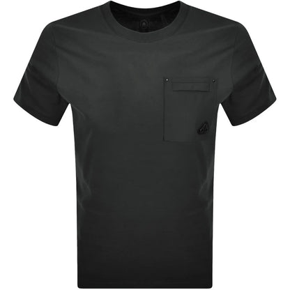 MOOSE KNUCKLES DALON POCKET COTTON T-SHIRT CEMENT GREY RRP £100 BNWT