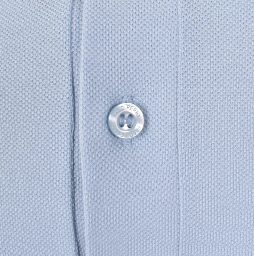 FRED PERRY TWIN TIPPED PIQUE COTTON POLO SHIRT LIGHT SMOKE BLUE/NAVY RRP £80 BNWT